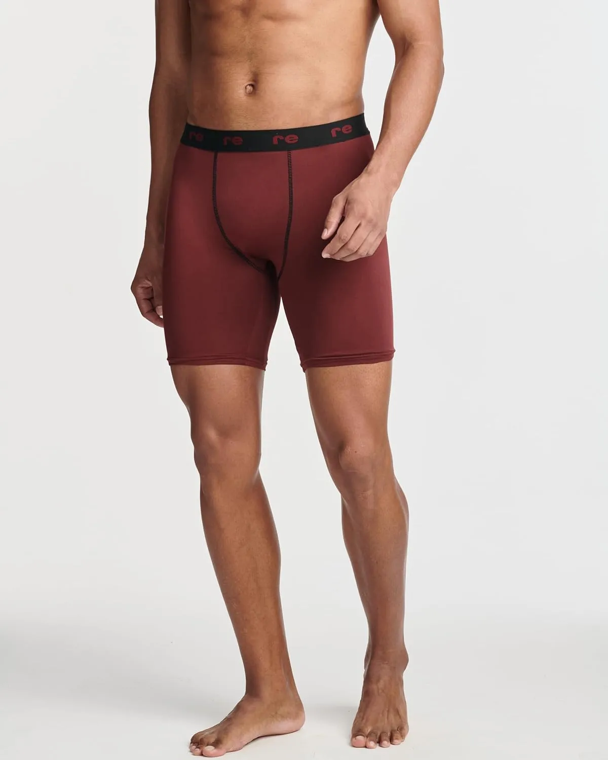 Real Essentials 5 Pack: Mens Compression Shorts - Quick Dry Performance Active Underwear (Available in Big & Tall)