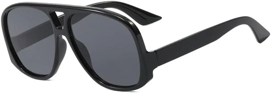 Retro Women Sunglasses For Women Men Fashion Oversized Double Bridge Sun Glasses Shades UV400 Eyeglasses