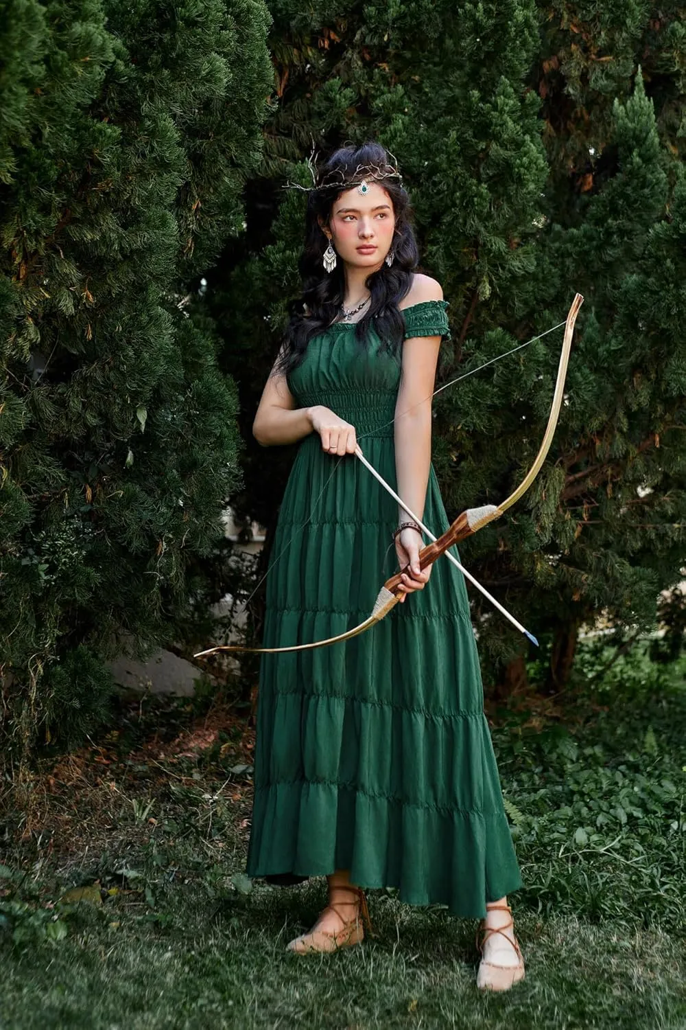 Scarlet Darkness Renaissance Costume Women Medieval Peasant Dress Pirate Viking Costumes