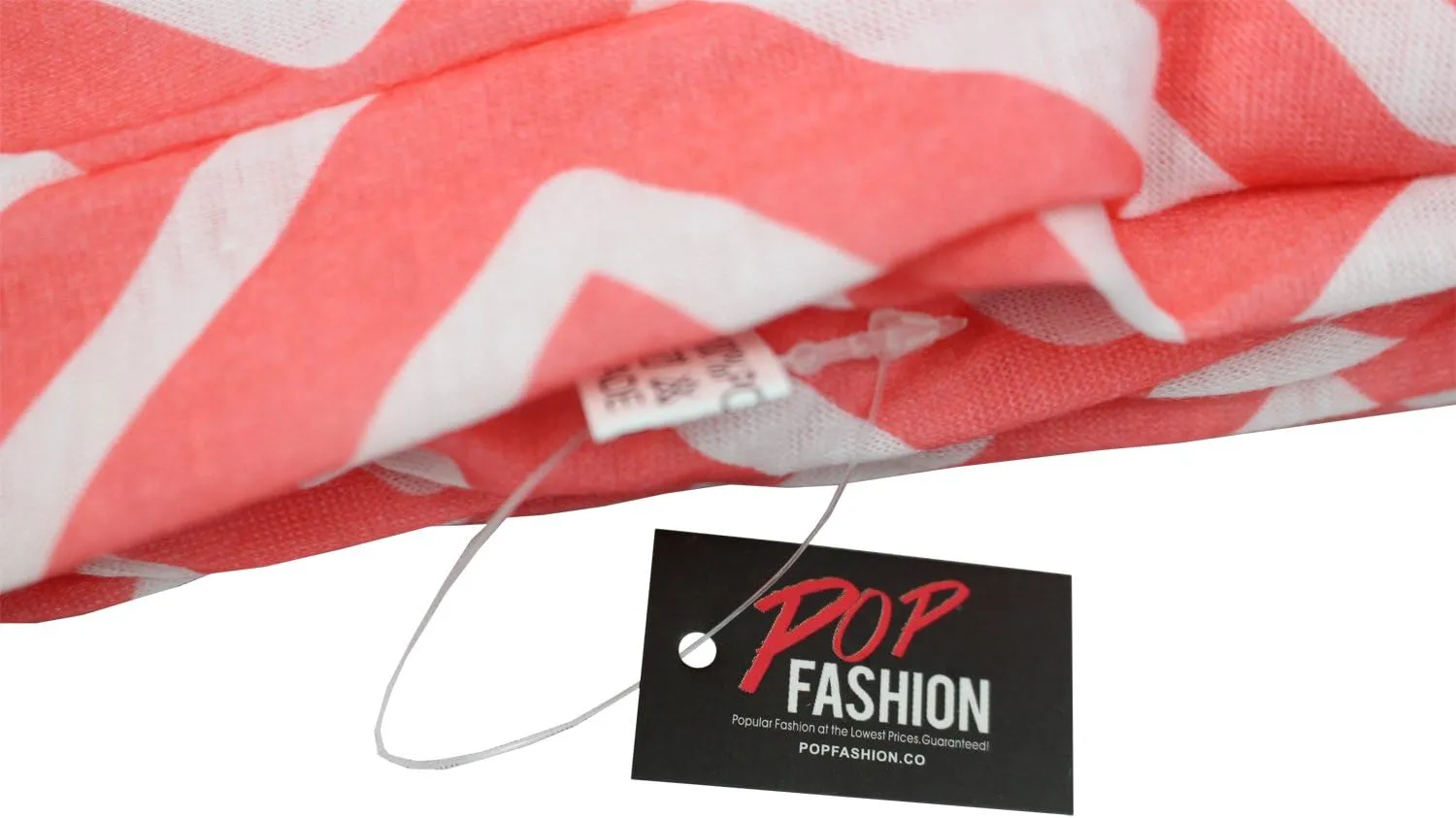 Shop Women's Infinity Scarf with Zipper Pocket, Geometric Pattern