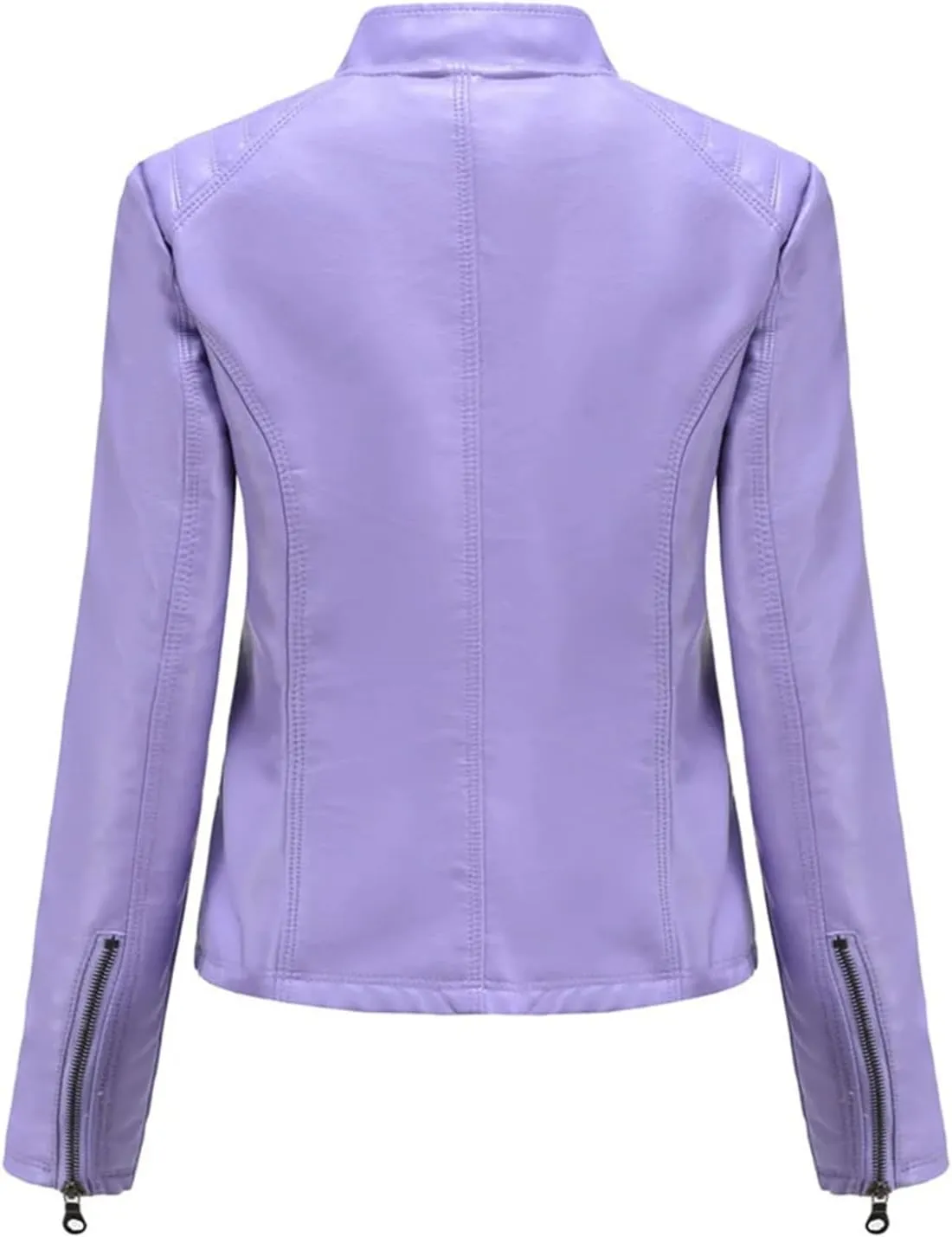 Spring Autumn Women Leather Jacket Moto Biker Zipper Jackets Red Black Apricot Coffee Coat Ladies Outerwear