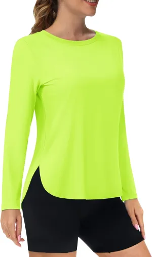 TACVASEN Women's Sun Shirts Long Sleeves Quick Dry Lightweight UPF 50  Workout Tops for Summer Outdoor Wear