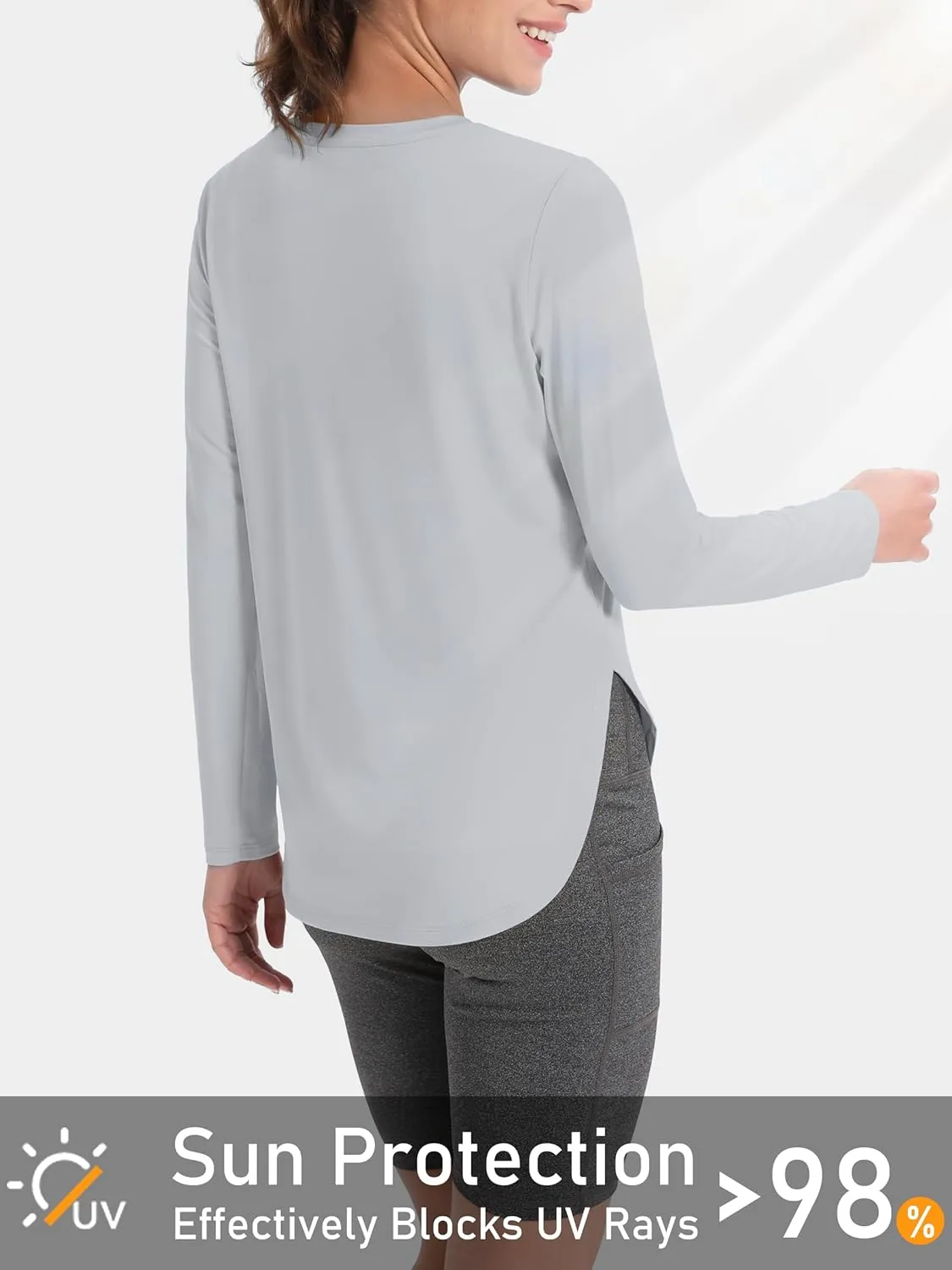 TACVASEN Women's Sun Shirts Long Sleeves Quick Dry Lightweight UPF 50  Workout Tops for Summer Outdoor Wear
