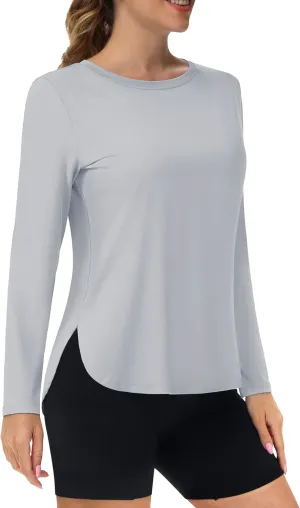 TACVASEN Women's Sun Shirts Long Sleeves Quick Dry Lightweight UPF 50  Workout Tops for Summer Outdoor Wear