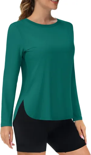 TACVASEN Women's Sun Shirts Long Sleeves Quick Dry Lightweight UPF 50  Workout Tops for Summer Outdoor Wear