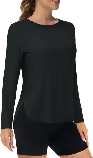 TACVASEN Women's Sun Shirts Long Sleeves Quick Dry Lightweight UPF 50  Workout Tops for Summer Outdoor Wear