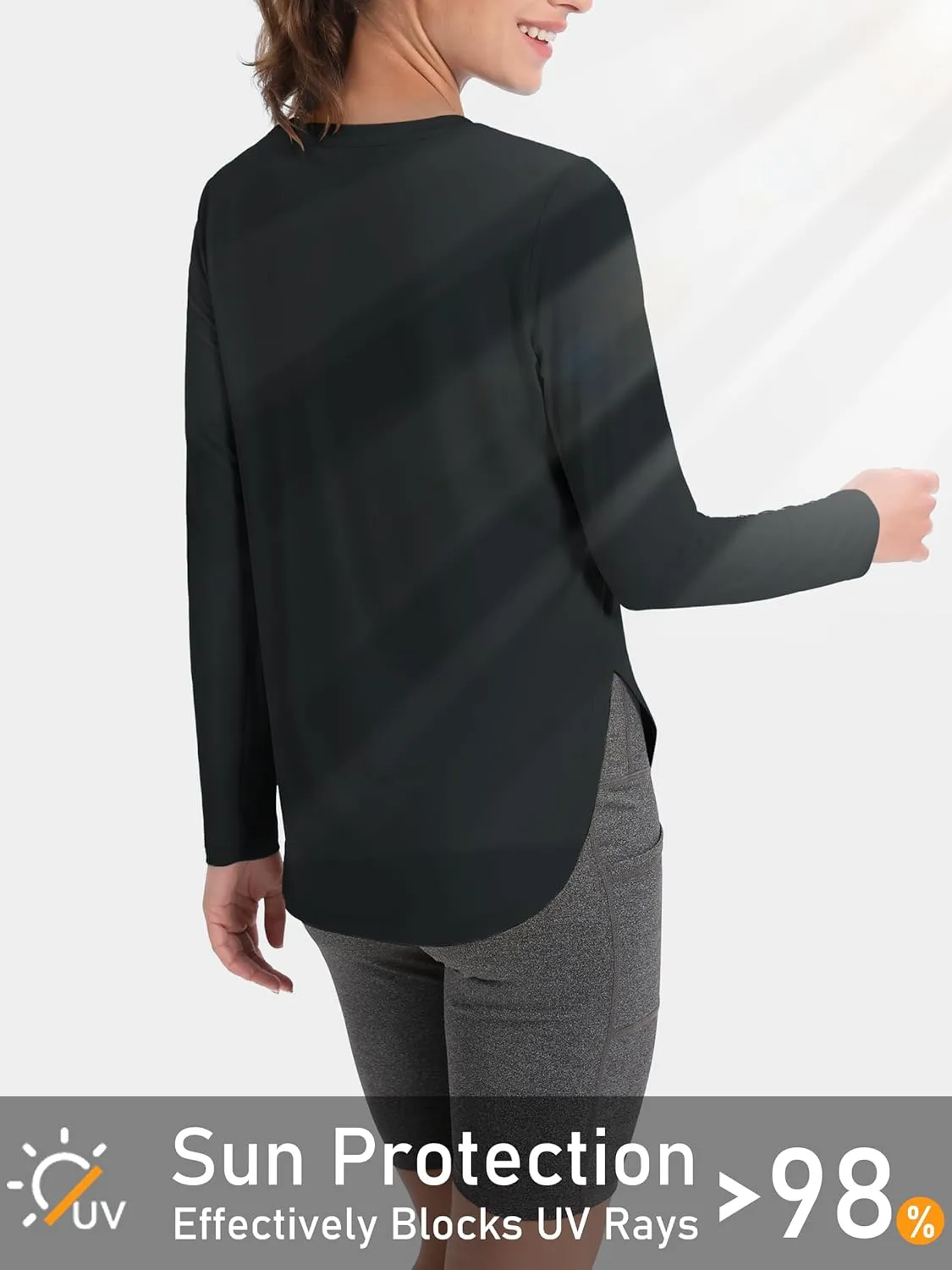 TACVASEN Women's Sun Shirts Long Sleeves Quick Dry Lightweight UPF 50  Workout Tops for Summer Outdoor Wear