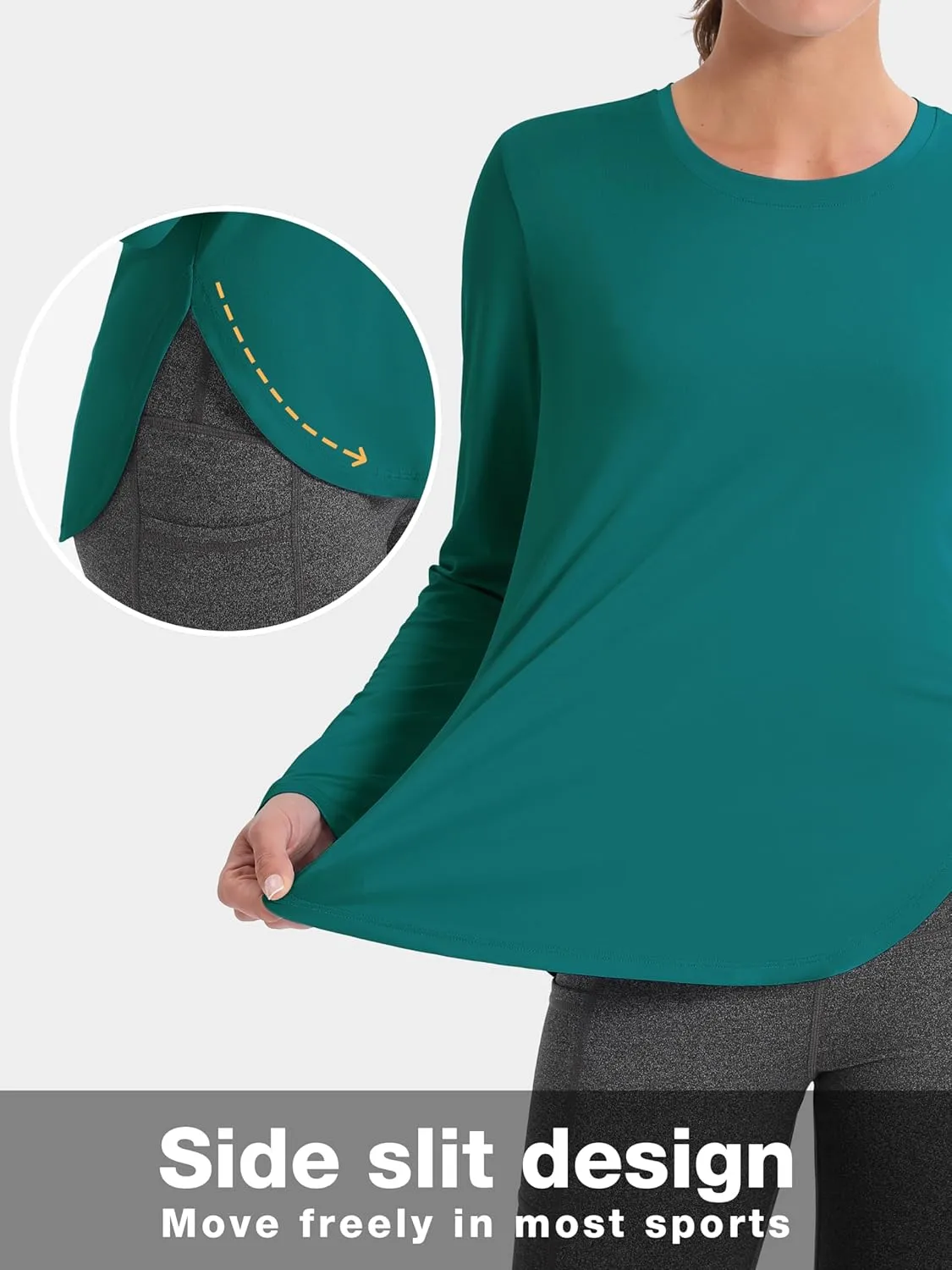 TACVASEN Women's Sun Shirts Long Sleeves Quick Dry Lightweight UPF 50  Workout Tops for Summer Outdoor Wear