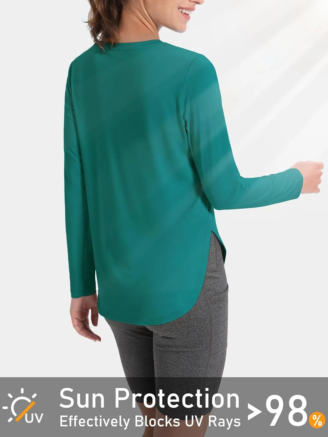 TACVASEN Women's Sun Shirts Long Sleeves Quick Dry Lightweight UPF 50  Workout Tops for Summer Outdoor Wear