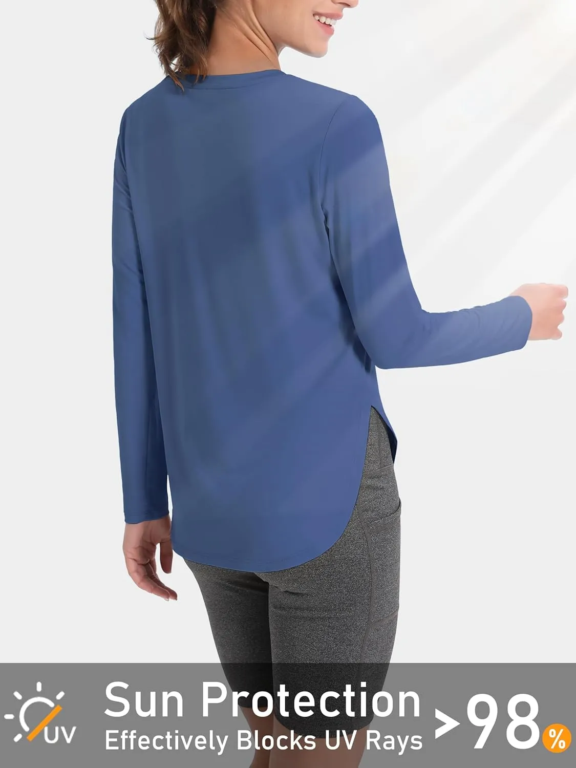 TACVASEN Women's Sun Shirts Long Sleeves Quick Dry Lightweight UPF 50  Workout Tops for Summer Outdoor Wear