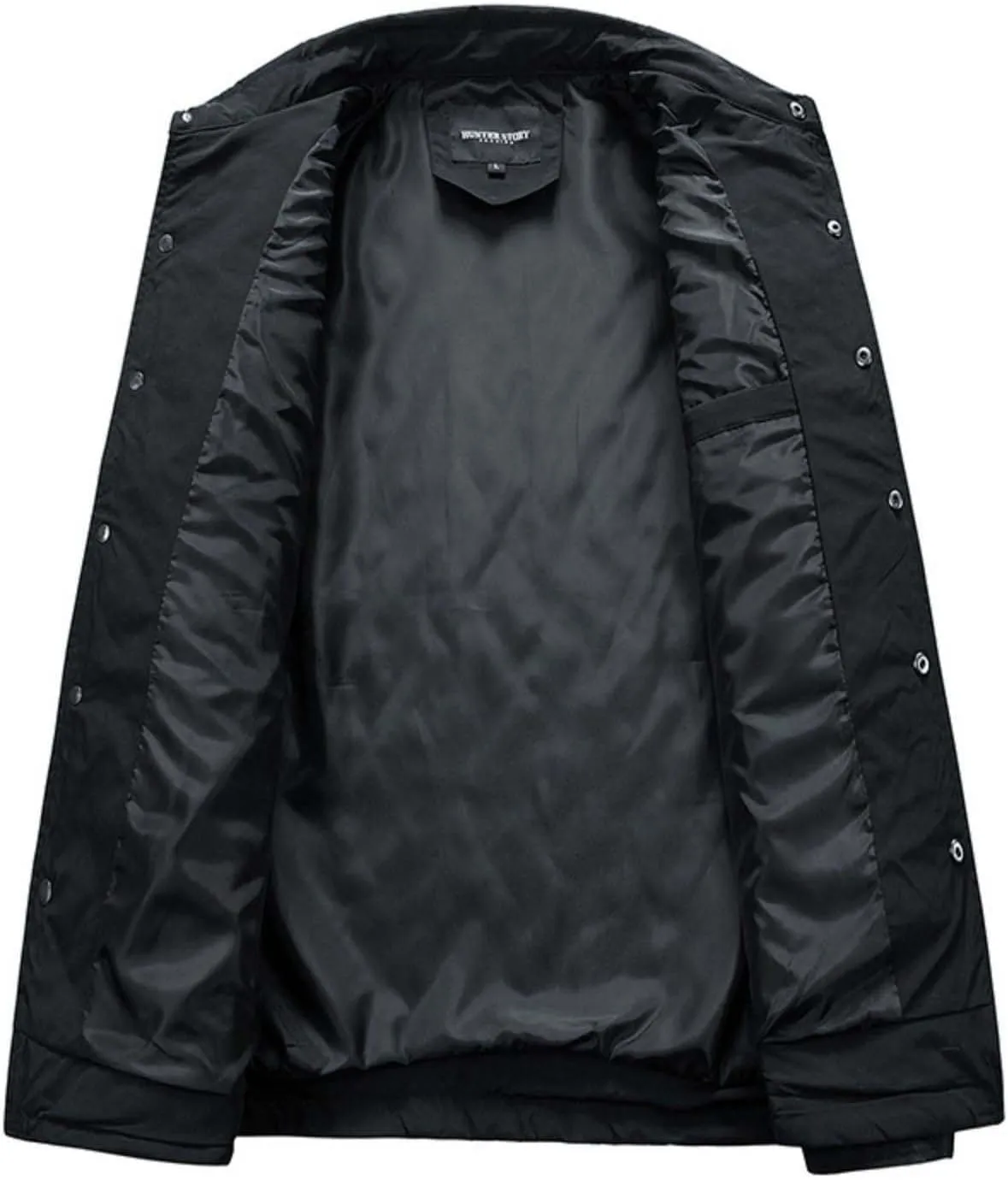 Thatrich Mens Diamond Quilted Lightweight Jacket Button Down Lapel Shirt Long Sleeve Winter Coat Warm Outdoor Jacket Outwear