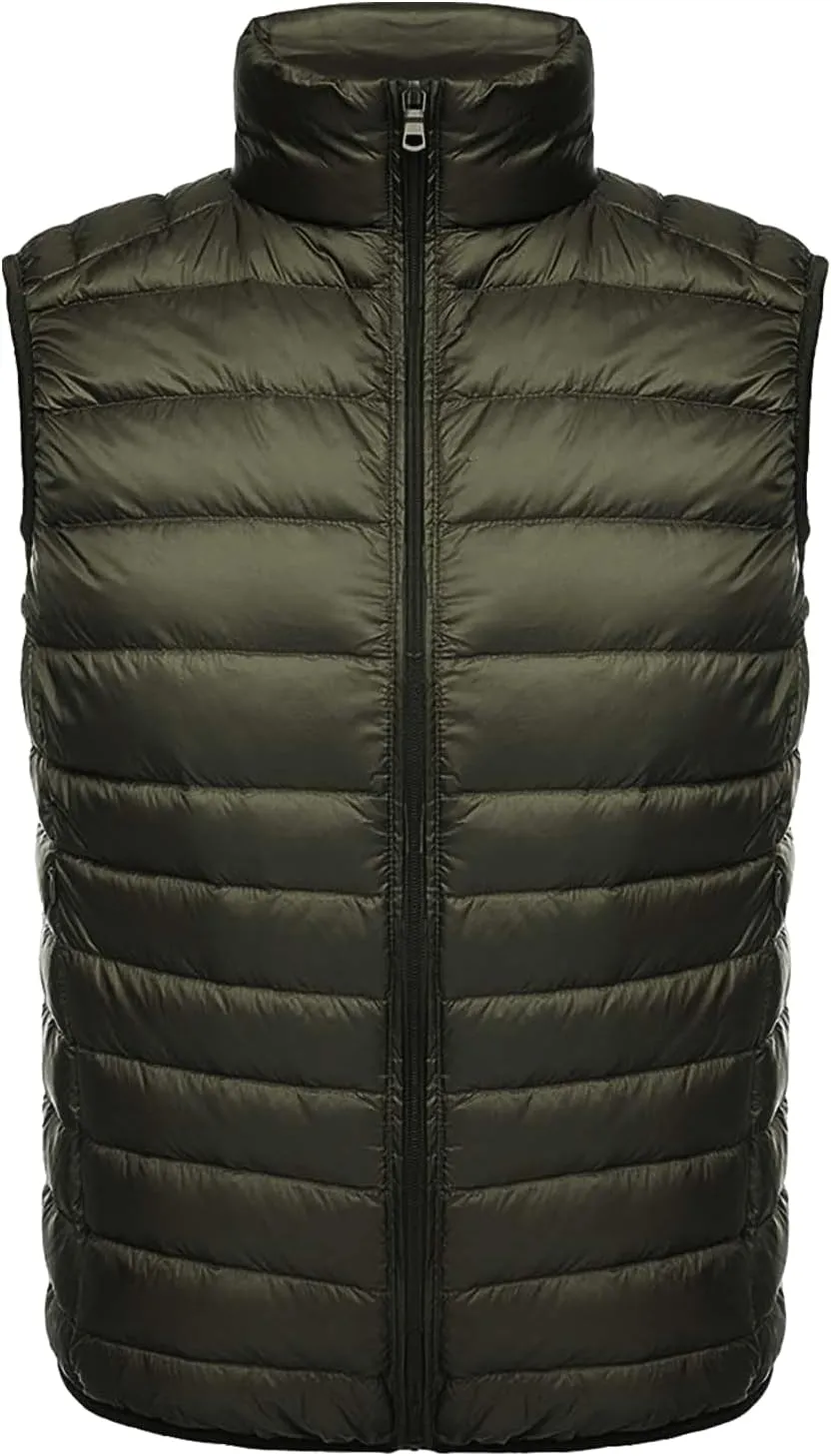 Thatrich Mens Puffer Vest Lightweight Insulated Puffy Vests Sleeveless Down Jackets Padded Warm Gilet Casual Loose Outerwears