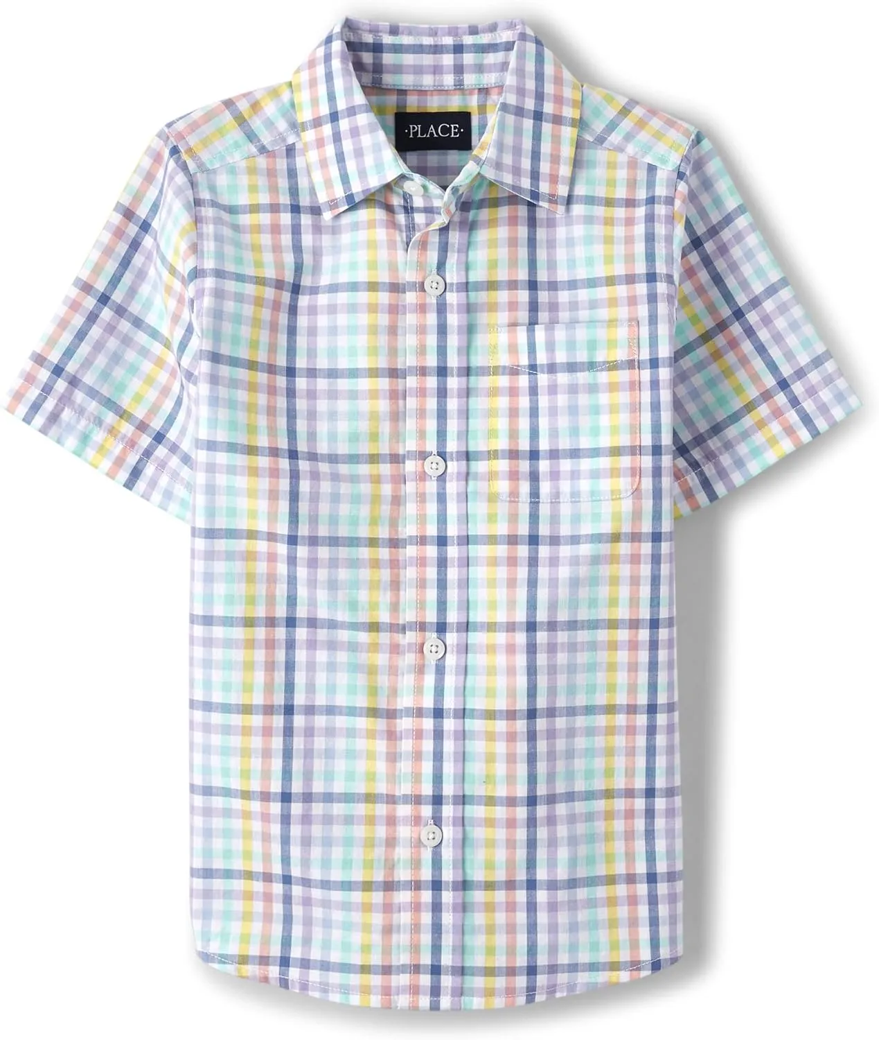 The Children's Place Boys' and Toddler Boys' Short Sleeve Button Down Shirt