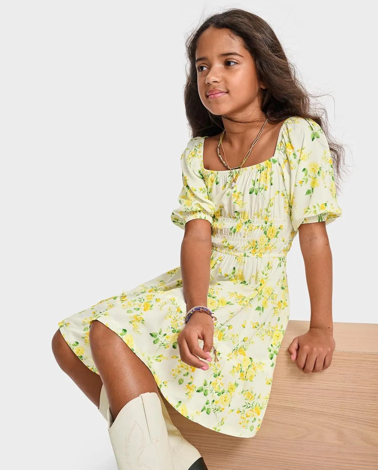 The Children's Place Girls' Short Sleeve Smocked Summer Dresses