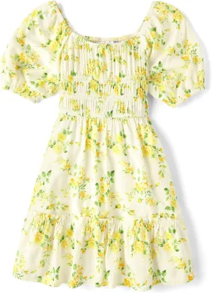 The Children's Place Girls' Short Sleeve Smocked Summer Dresses