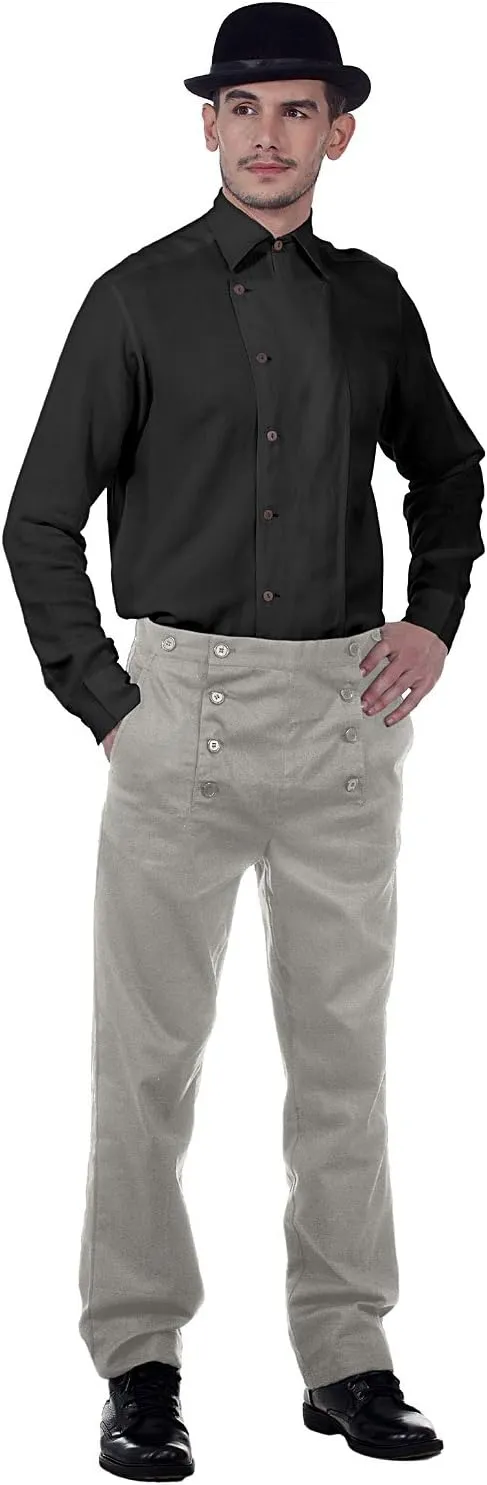 ThePirateDressing Steampunk Victorian Cosplay Costume Architect Men's Pants Trousers
