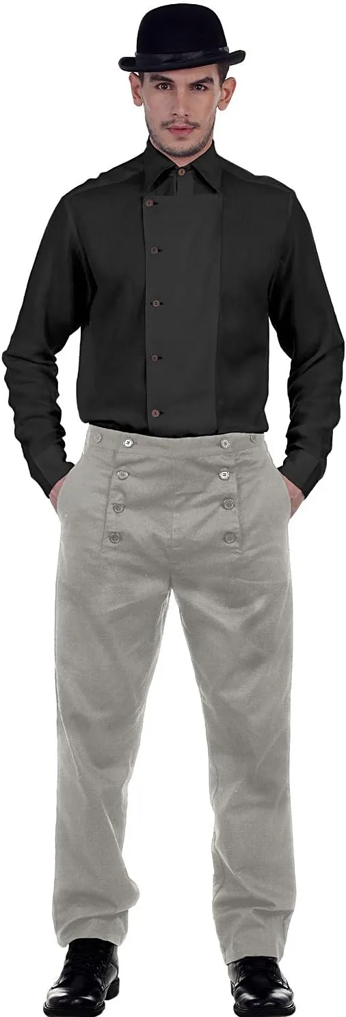 ThePirateDressing Steampunk Victorian Cosplay Costume Architect Men's Pants Trousers