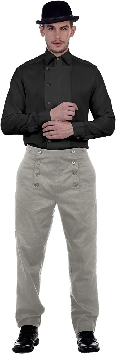 ThePirateDressing Steampunk Victorian Cosplay Costume Architect Men's Pants Trousers