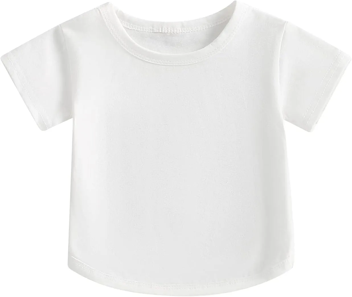 Toddler Baby Girls Boys Cotton Basic Layering T Shirts Tops Shorts Sleeve Tee Shirt Baby Summer Clothes