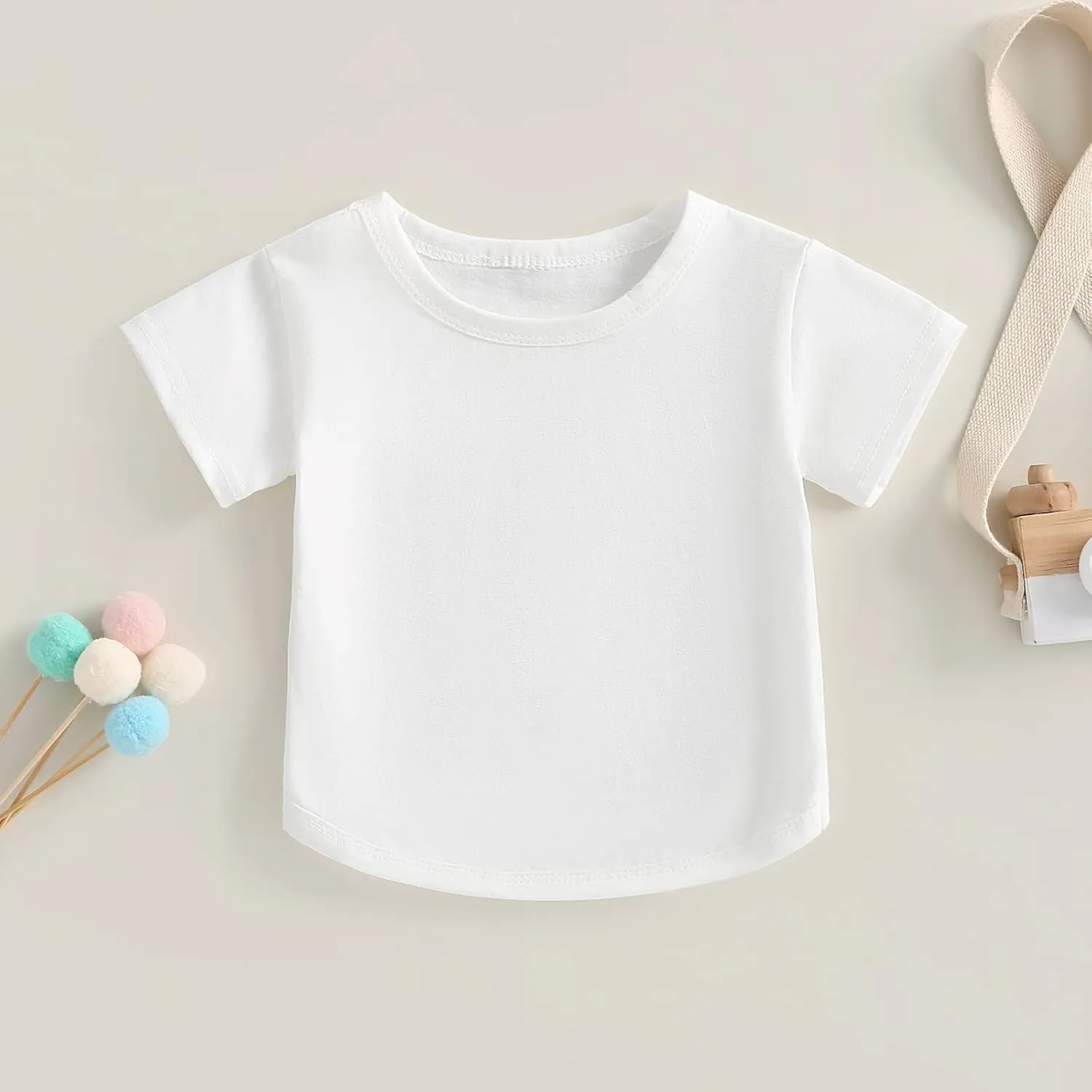 Toddler Baby Girls Boys Cotton Basic Layering T Shirts Tops Shorts Sleeve Tee Shirt Baby Summer Clothes