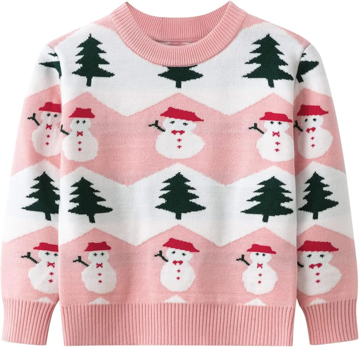 Toddler Boy Girl Sweatshirt Christmas Kids Knit Sweatshirt Pullover Sweater elk Tops Warm Deer Tees 1-6T Red