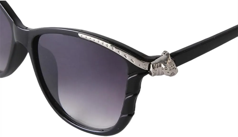 Trendy Oversized Cat Eye Sunglasses Women Vintage Metal Frame Retro Cateye Lens Sun Glasses Shades UV400