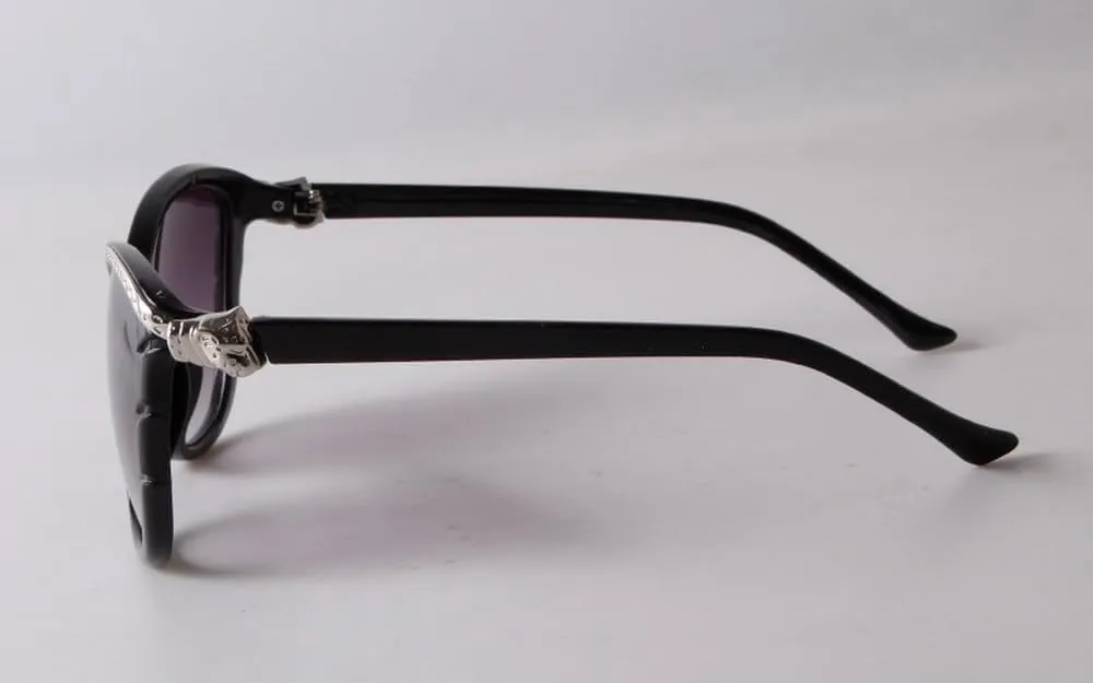 Trendy Oversized Cat Eye Sunglasses Women Vintage Metal Frame Retro Cateye Lens Sun Glasses Shades UV400