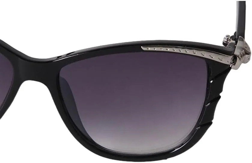 Trendy Oversized Cat Eye Sunglasses Women Vintage Metal Frame Retro Cateye Lens Sun Glasses Shades UV400