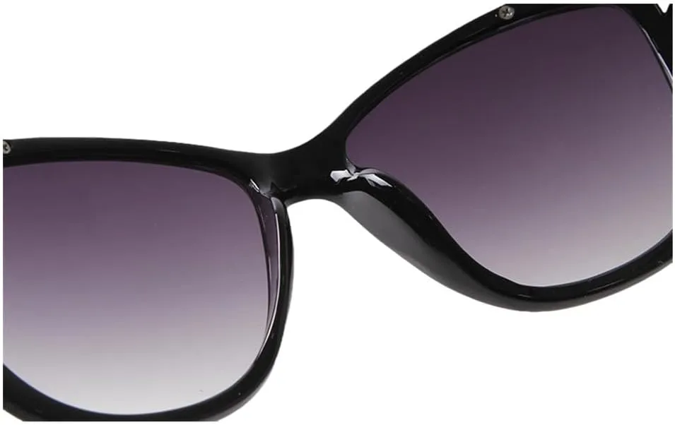Trendy Oversized Cat Eye Sunglasses Women Vintage Metal Frame Retro Cateye Lens Sun Glasses Shades UV400