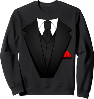 Tuxedo Vintage Funny Costume Graphic – Men & Boys Humor Sweatshirt