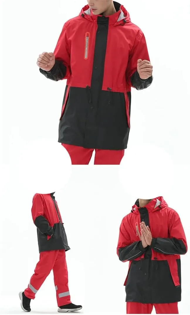 Unisex Split Rain Jacket   Pants Weather-Resistant Spring Cycling Gear