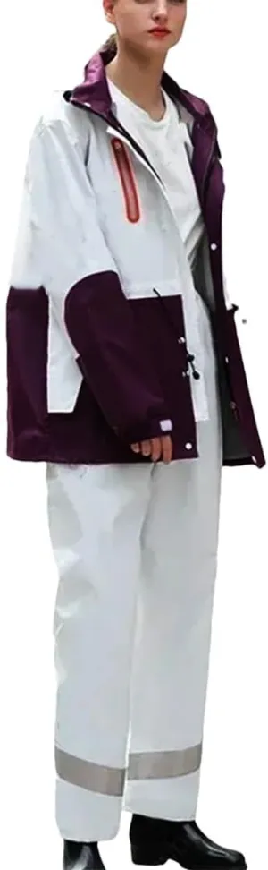 Unisex Split Rain Jacket   Pants Weather-Resistant Spring Cycling Gear