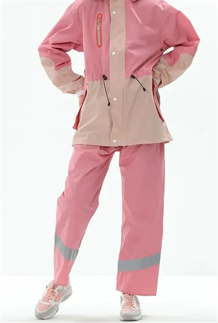 Unisex Split Rain Jacket   Pants Weather-Resistant Spring Cycling Gear