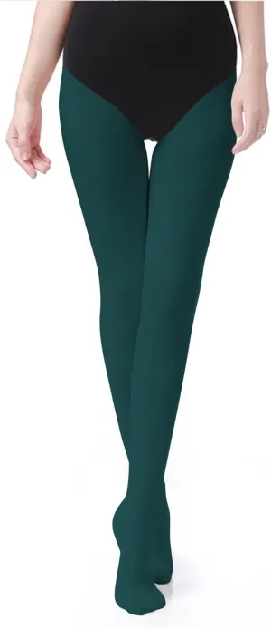 UTTPLL Women's Run Resistant 80 Denier Tights Solid Color Dance Stockings Soft Semi Opaque Footed Pantyhose High Waist Tight