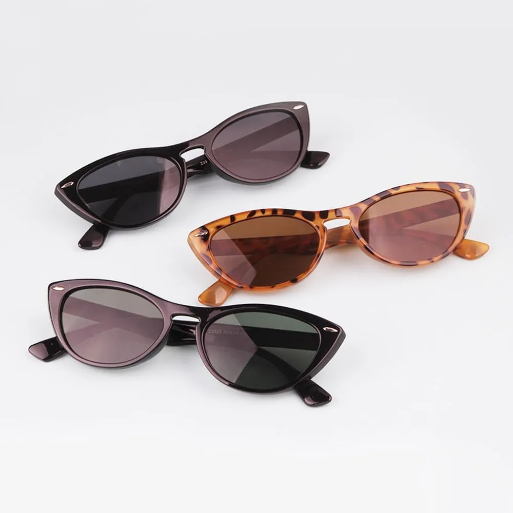 Vintage Cat Eye Leopard Sunglasses Women Tortoise Shell Sun Glasses Black Frame Fashion Shades Eyewear UV400