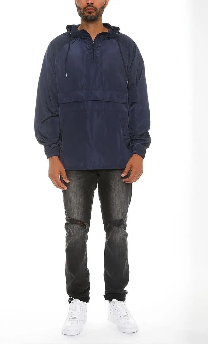 WEIV GEAR Men's Full Zip Hooded Lightweight Windbreaker Anorak Jacket