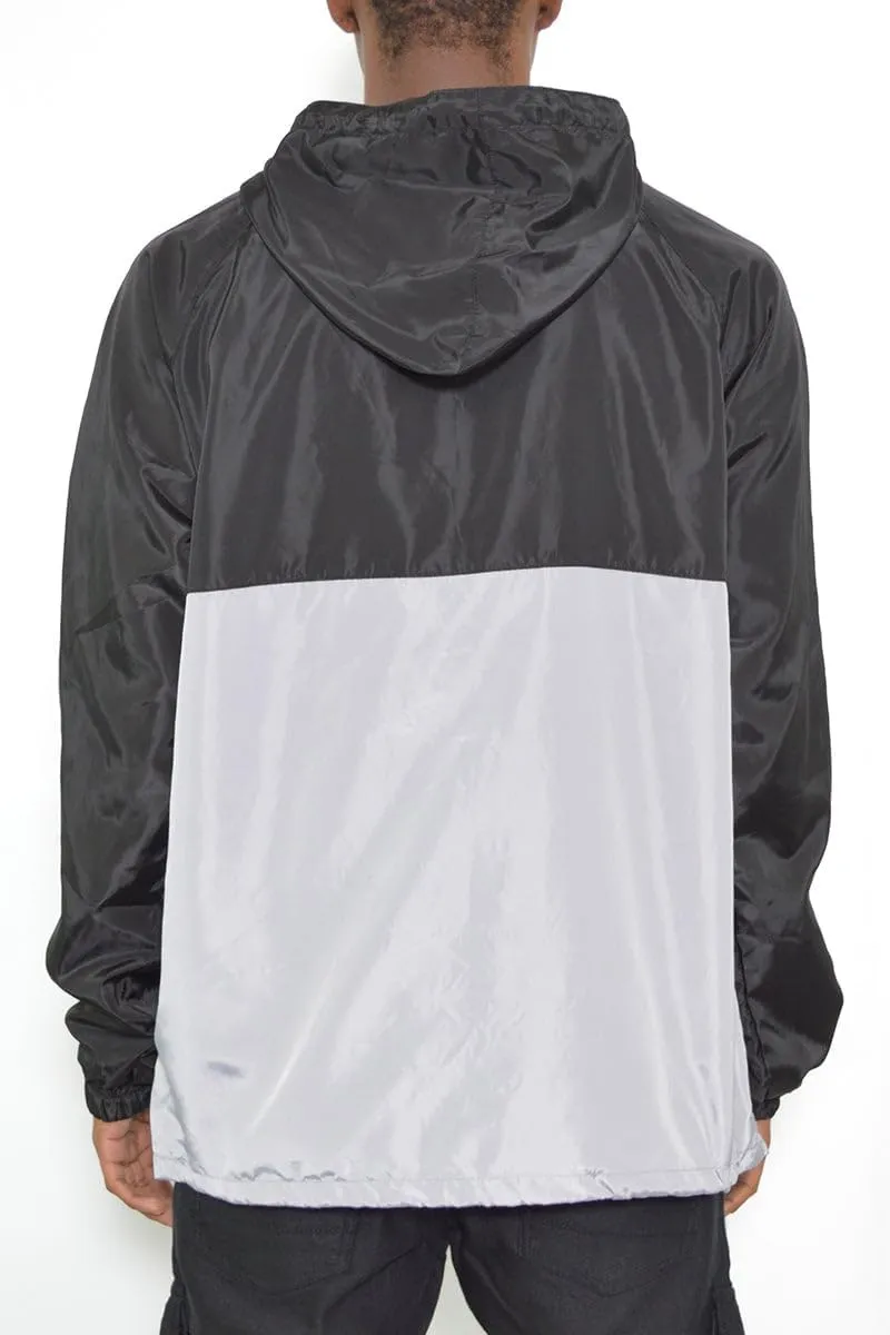 WEIV GEAR Men's Full Zip Hooded Lightweight Windbreaker Anorak Jacket