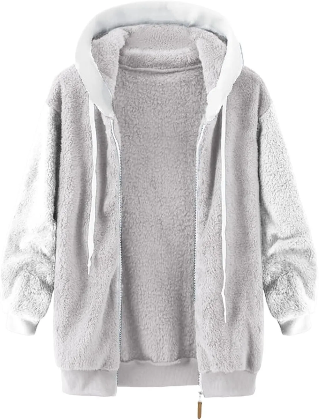 Winter Jackets for Women Women'S Fashion Winter Color Block Fuzzy Fleece Coat Casual Puffer Fluffy Outdoor Teddy Bear Jacket