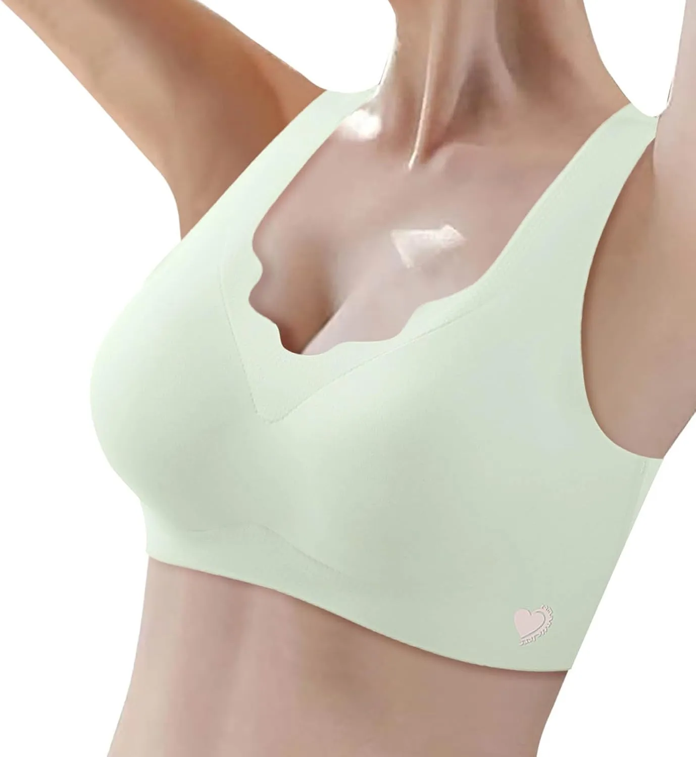 Women Bra Set and Underwear Plus Support Large Chest Small Half Fixed Cup Breathable Womens