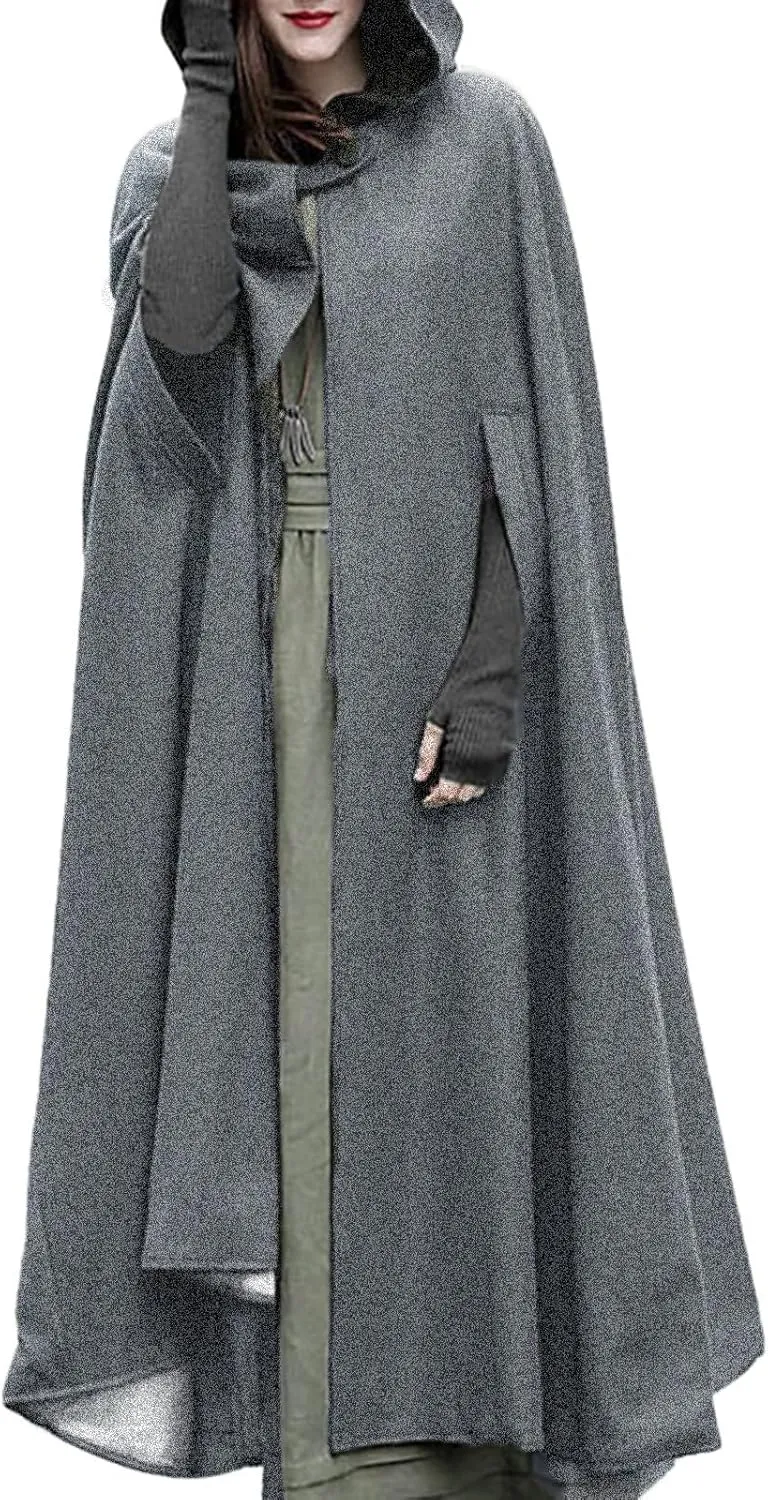 Women Trench Coat Open Front Cardigan Jacket Coat Cape Cloak Poncho Plus Womens Warm Long Cardigans