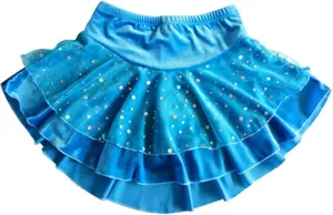 Womens Flare Figure Ice Skating Skirt with Shorts High Waist Pleated Ruffled Mini Skater Skirt Dancewear