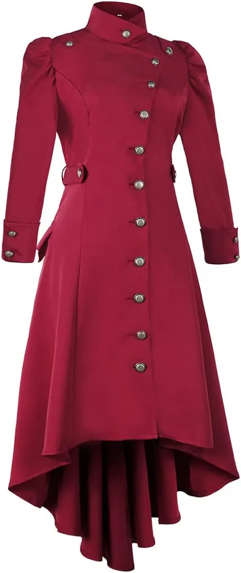 Women's Medieval Tuxedo Gothic Coat Trench Coat Performance Costume Halloween Costume