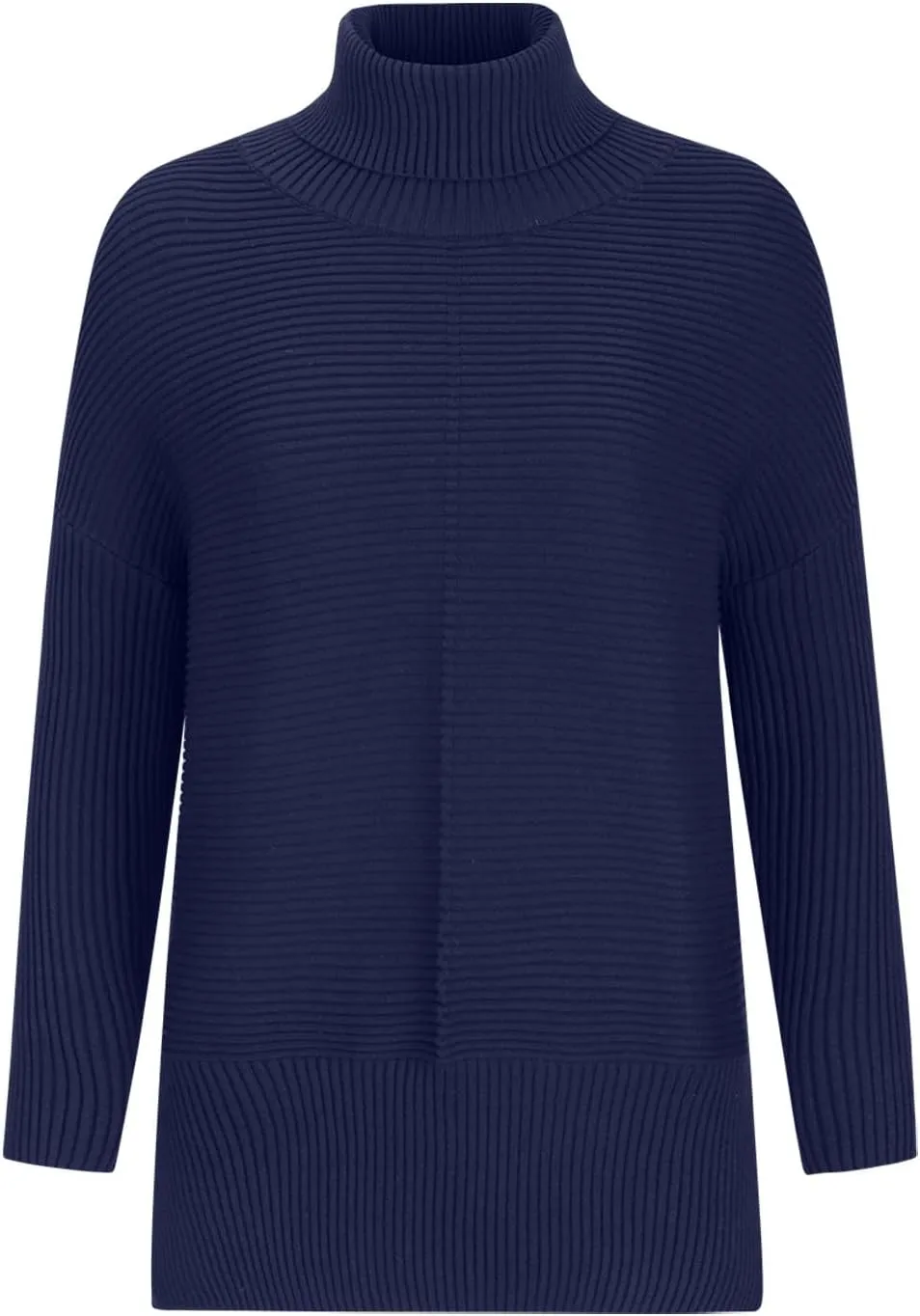 Women's Oversized Turtleneck Sweaters Fall Batwing Sleeve Ribbed Side Split Tunic Sweater Casual Pullover Knit Tops