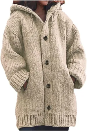 Womens Plus Size Sweaters Cardigan Cable Knit Chunky Sweaters Cardigans Fall Open Front Cardigan Sweaters Outerwears