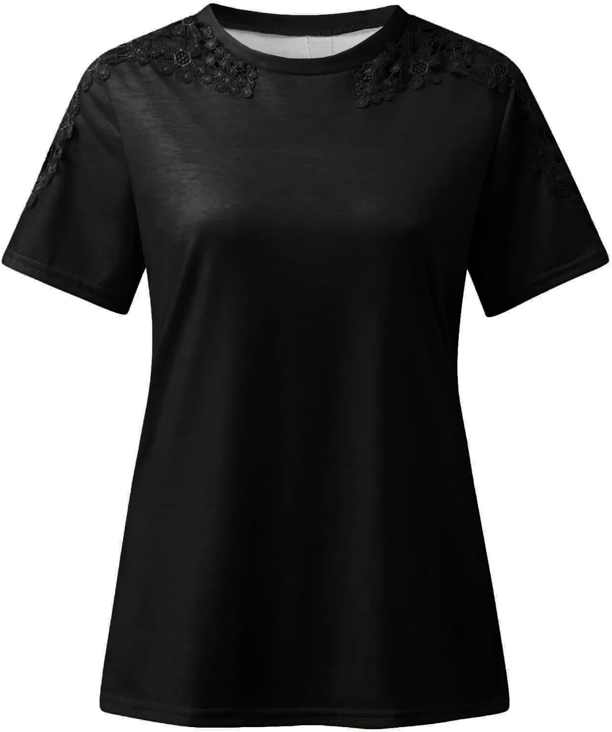Womens Short Sleeve Lace Tops Under 10 Plus Size Trendy Casual Shirts Dressy Elegant Blouse Raglan Sleeve Tshirts