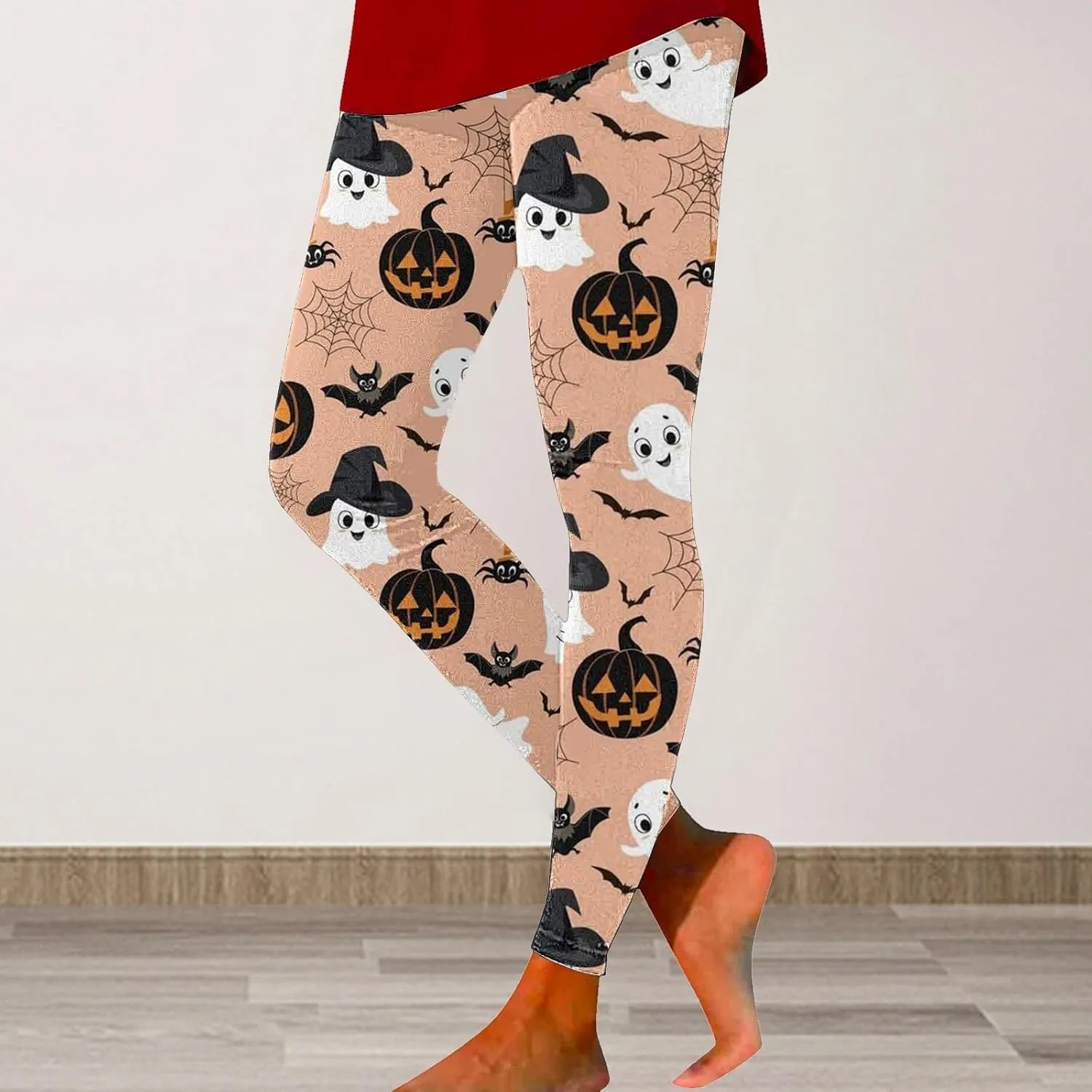 Women's Sugar Halloween Leggings Halloween Print Collection High Waist Women's Leggings Compression Pants Yoga