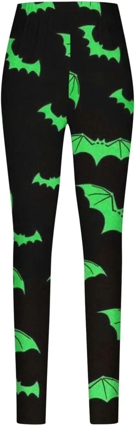 Women's Sugar Halloween Leggings Halloween Print Collection High Waist Women's Leggings Compression Pants Yoga