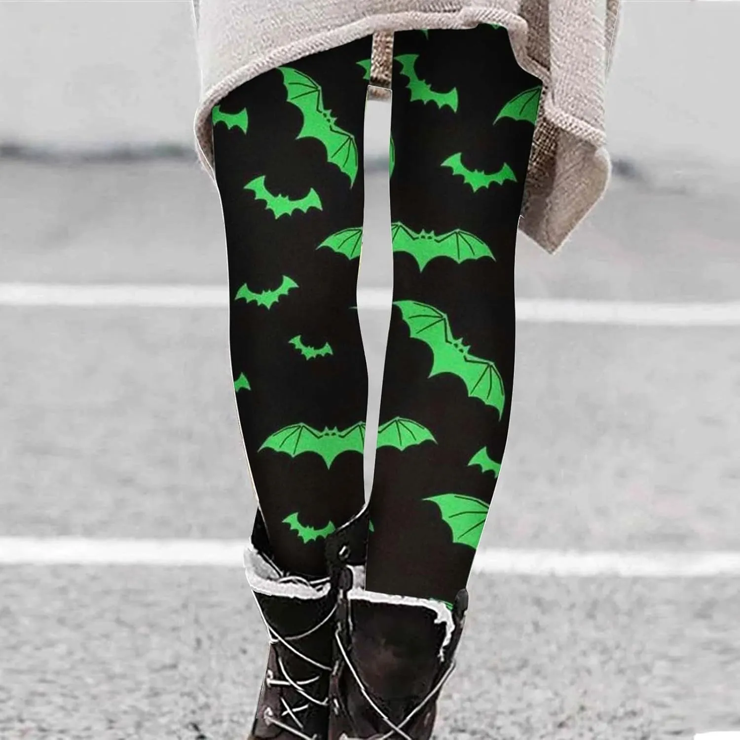 Women's Sugar Halloween Leggings Halloween Print Collection High Waist Women's Leggings Compression Pants Yoga