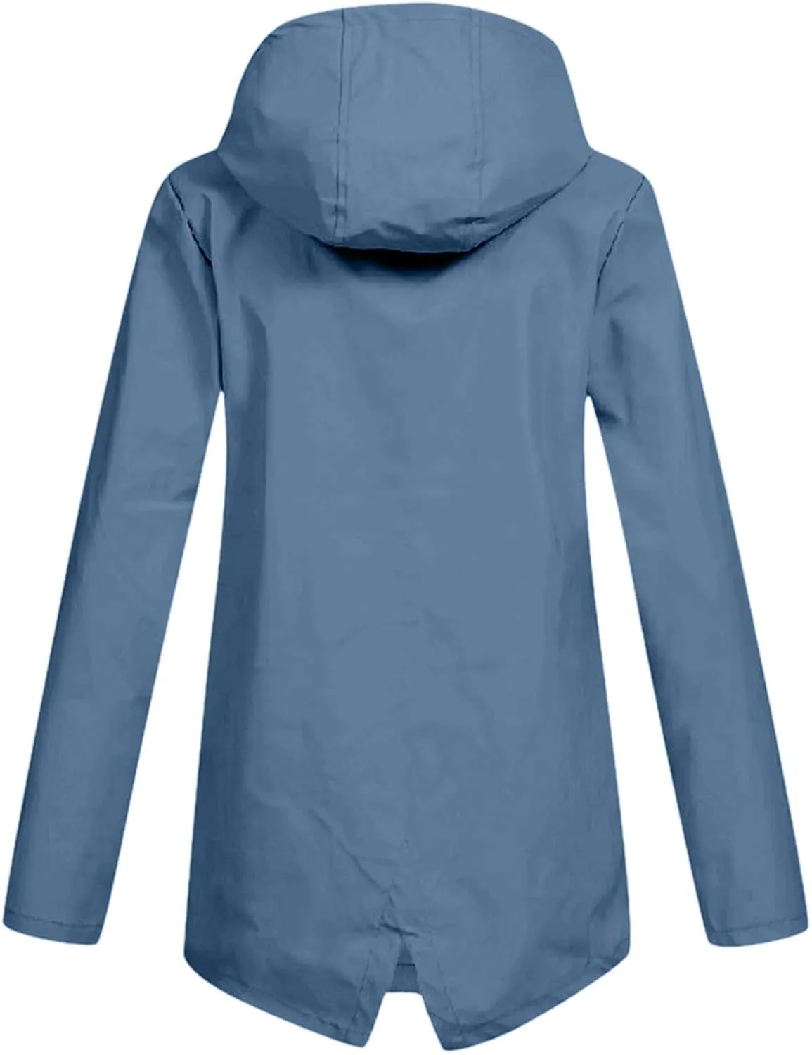 Women’s Trench Coats Outdoor Solid Casual Hooded Jacket Lightweight 2024 Fall Winter Fashion Long Sleeves Outerwear TOP