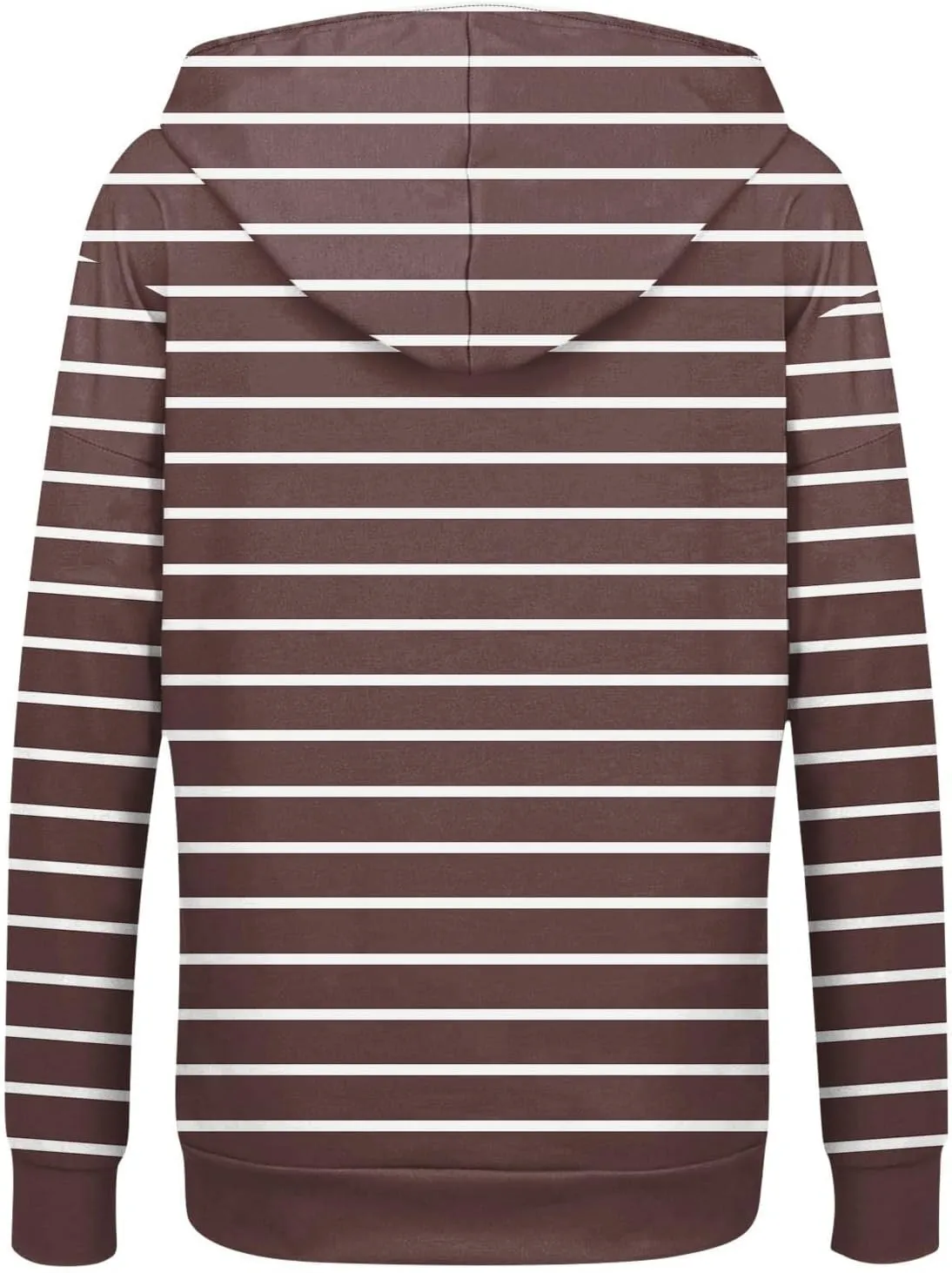 Womens Zip Up Hoodies Casual Color Block Jackets Stripe Drawstring Hooded Long Sleeve Sweatshirts